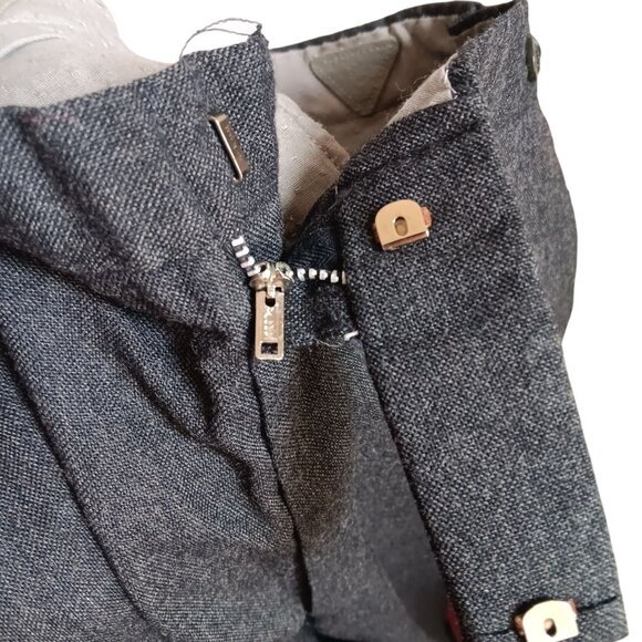 24x27 Boys Vintage Black Wool Blend Dress Pants 1970's Rayon Blend Prep School - Picture 6 of 6